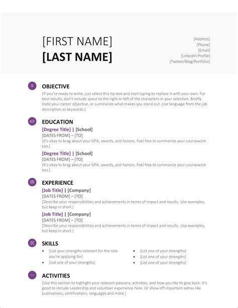 365cv|Free resume templates to download and print .